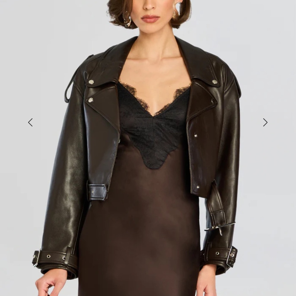 Retrofete Einsley Dark Brown leather jacket XS